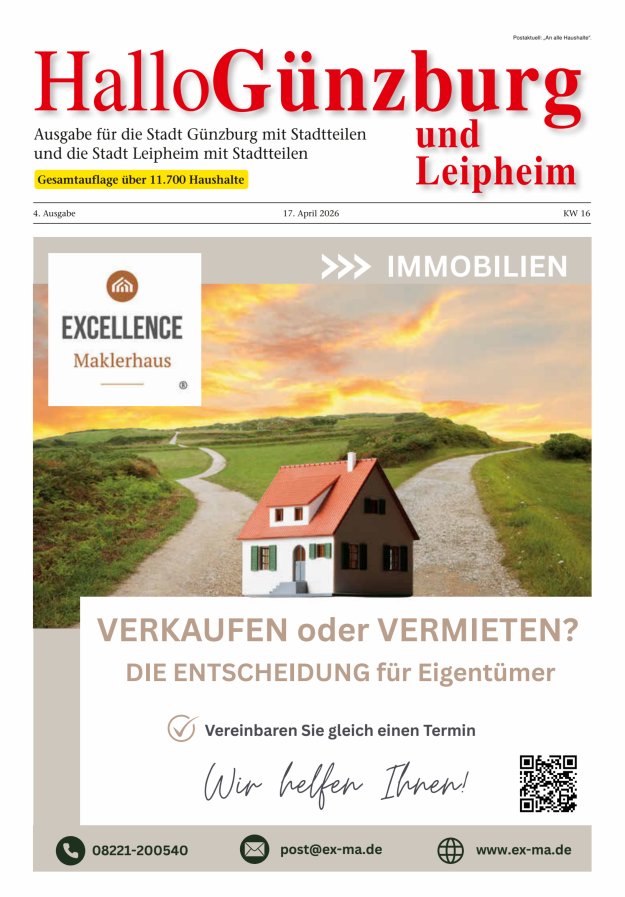 Informationen für die Bürger der Stadt Günzburg und ihrer Stadtteile Titelblatt 04/2026