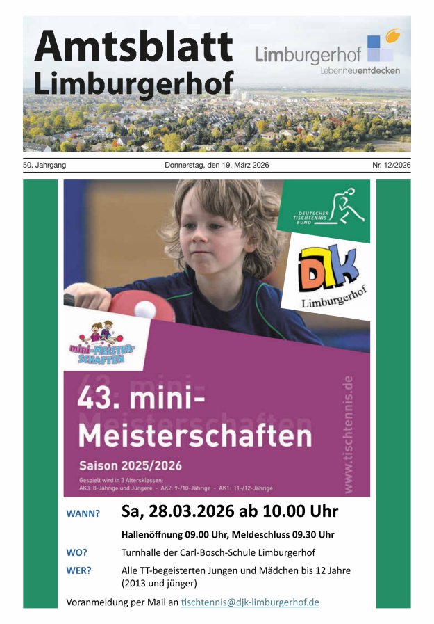 Amtsblatt Limburgerhof Titelblatt 12/2026