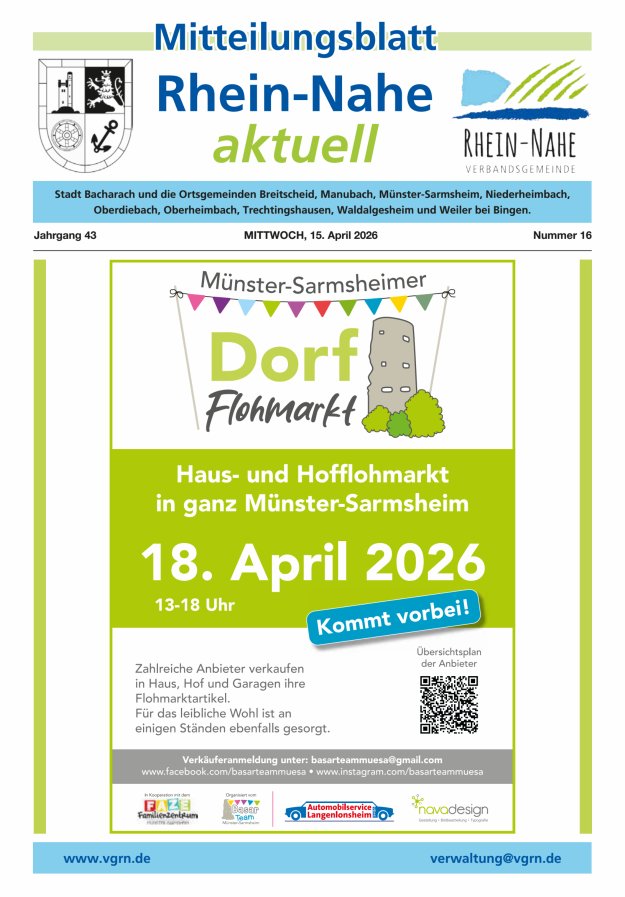 Rhein-Nahe aktuell Titelblatt 16/2026
