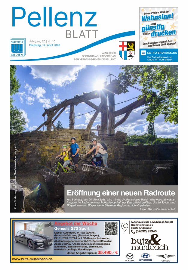 Pellenzblatt Titelblatt 16/2026