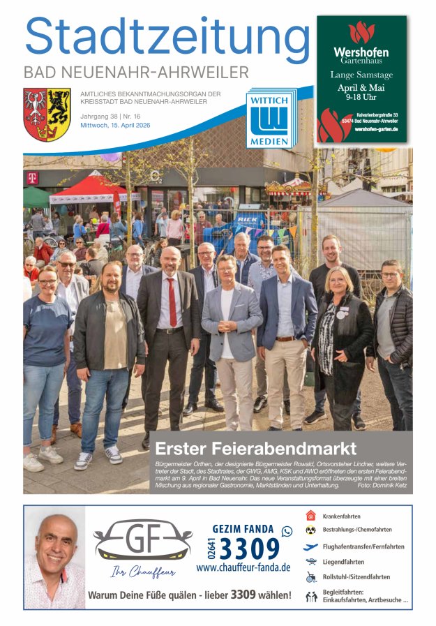 Stadtzeitung Bad Neuenahr-Ahrweiler Titelblatt 16/2026