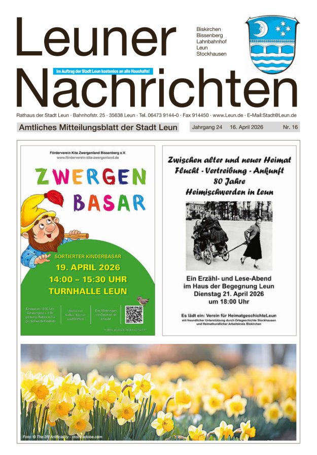 Leuner Nachrichten Titelblatt 16/2026