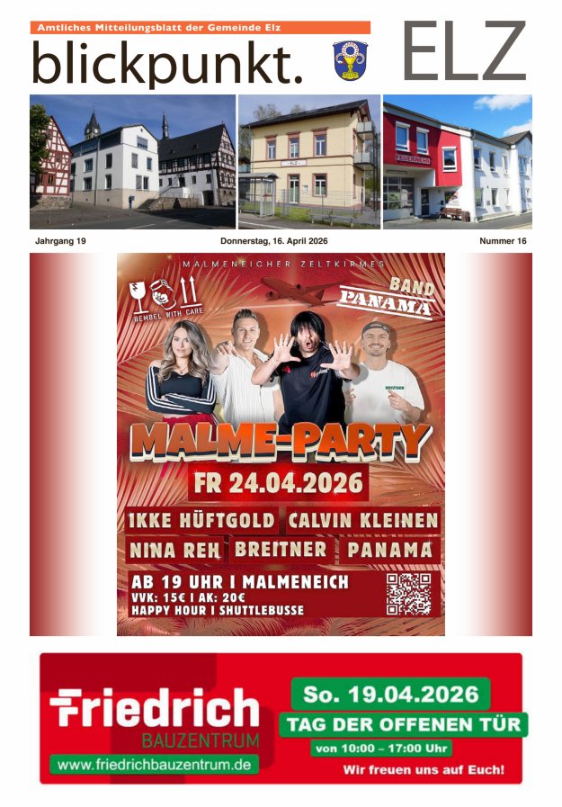 Blickpunkt Elz Titelblatt 16/2026