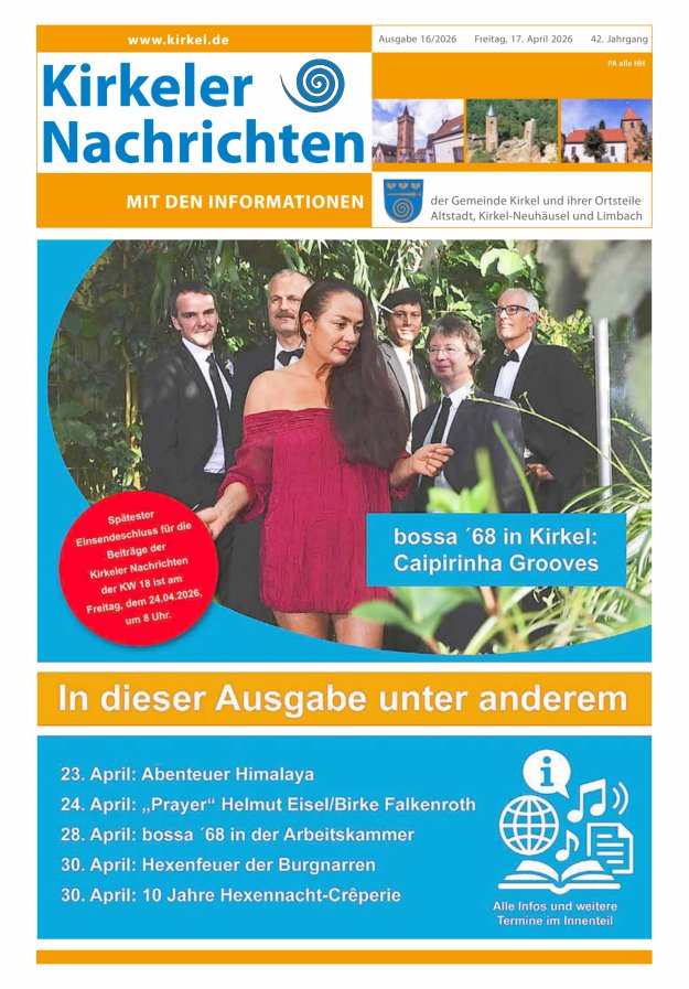 Kirkeler Nachrichten Titelblatt 16/2026