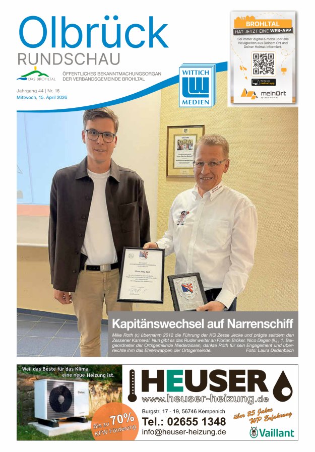 Olbrück Rundschau Titelblatt 16/2026