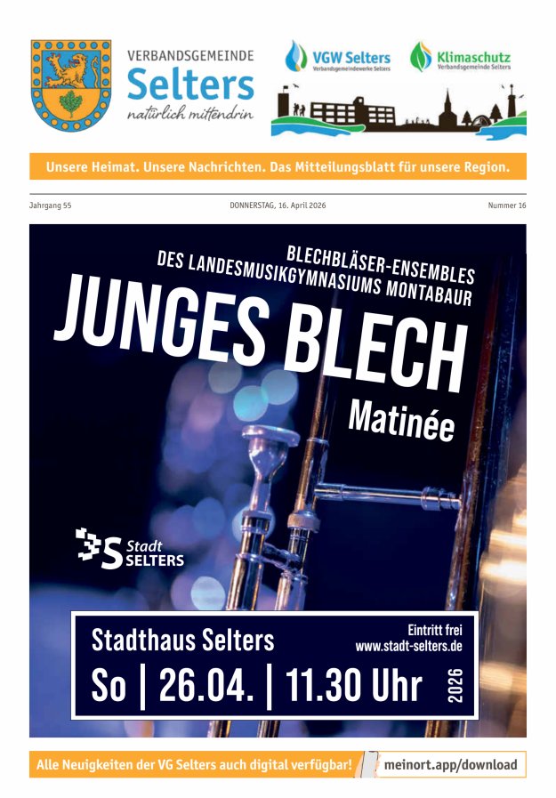 Unsere Verbandsgemeinde Selters Ww Titelblatt 16/2026