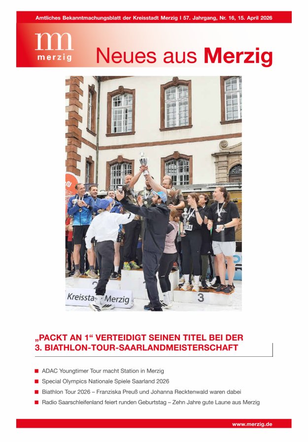 Neues aus Merzig Titelblatt 16/2026
