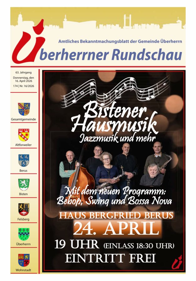 Überherrner Rundschau Titelblatt 16/2026