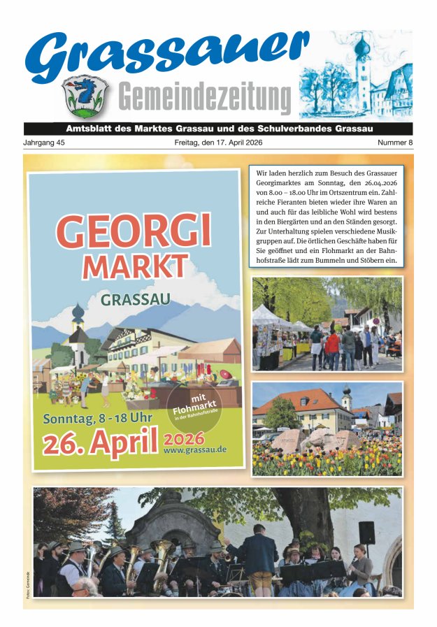 Grassauer Gemeindezeitung Titelblatt 08/2026