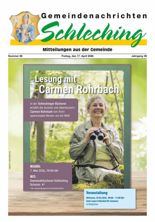 Gemeindenachrichten Schleching Titelblatt 08/2026