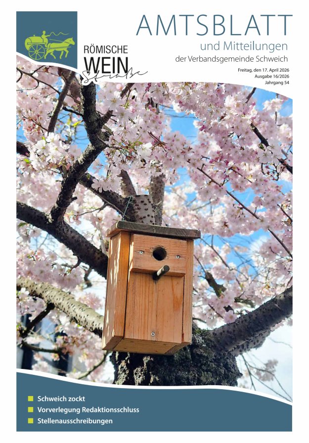 Amtsblatt VG Schweich Titelblatt 16/2026