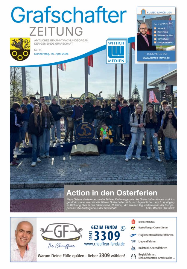 Grafschafter Zeitung Titelblatt 16/2026