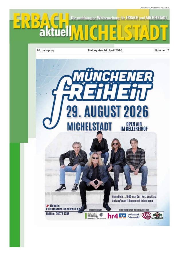 Erbach-Michelstadt aktuell Titelblatt 17/2026