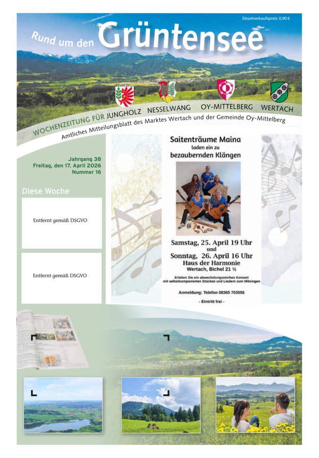 Rund um den Grüntensee Titelblatt 16/2026