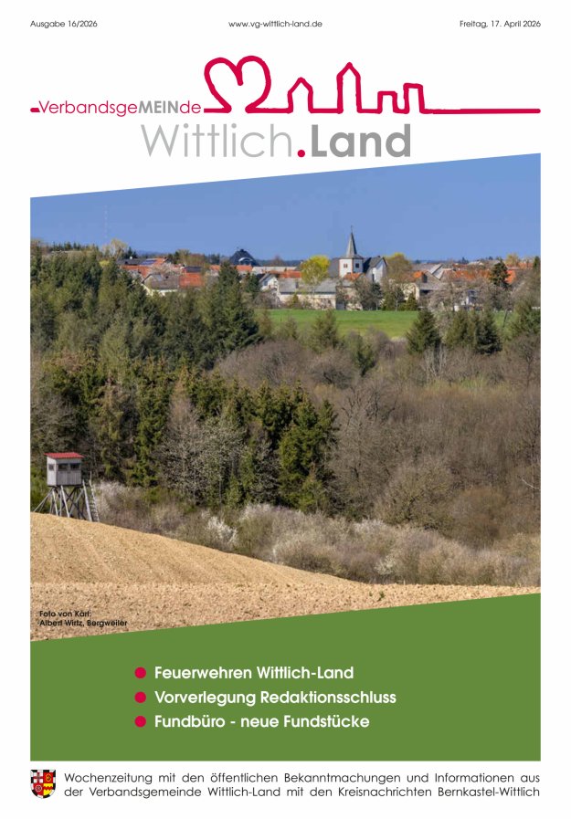 Mein Wittlich.Land Titelblatt 16/2026