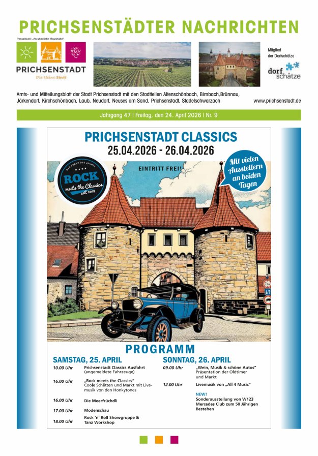 Prichsenstädter Nachrichten Titelblatt 09/2026