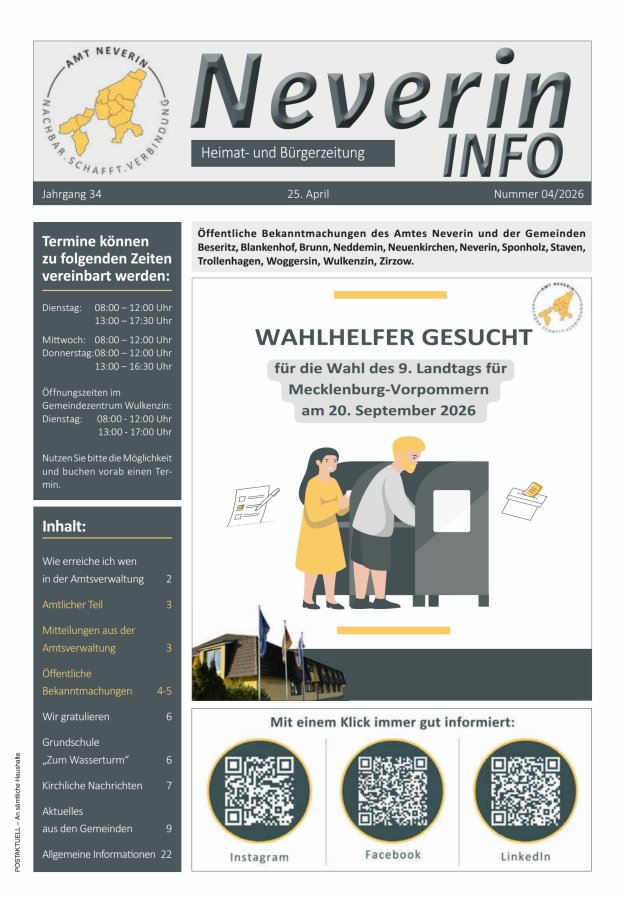 Neverin INFO Titelblatt 04/2026