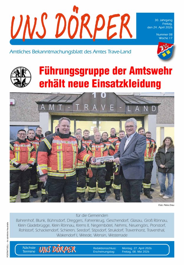 Uns Dörper Titelblatt 08/2026