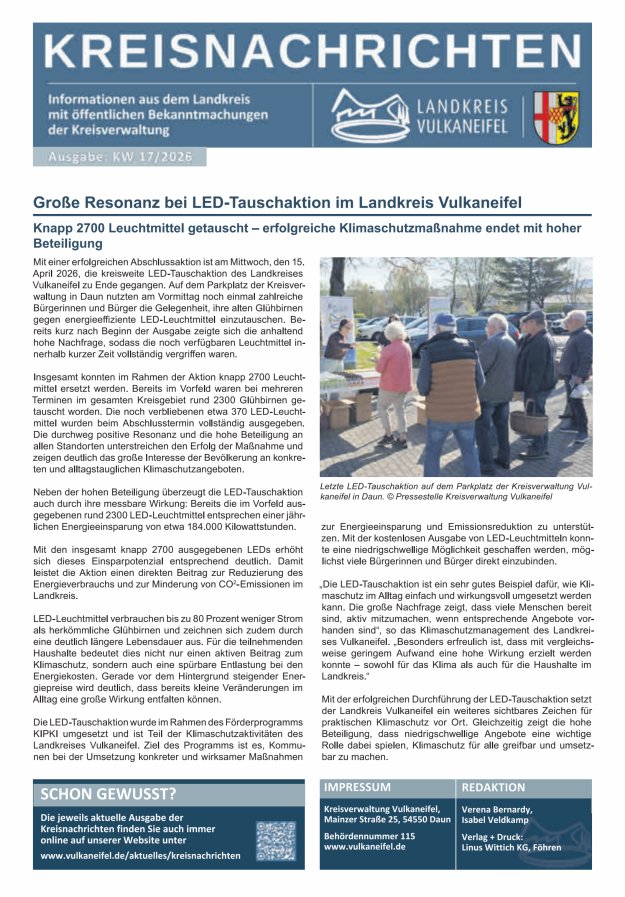 Kreisnachrichten Titelblatt 17/2026