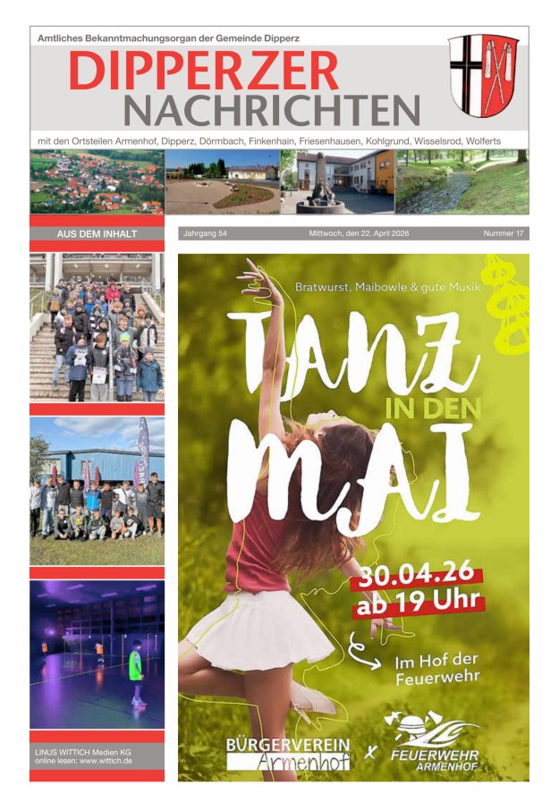 Dipperzer Nachrichten Titelblatt 17/2026