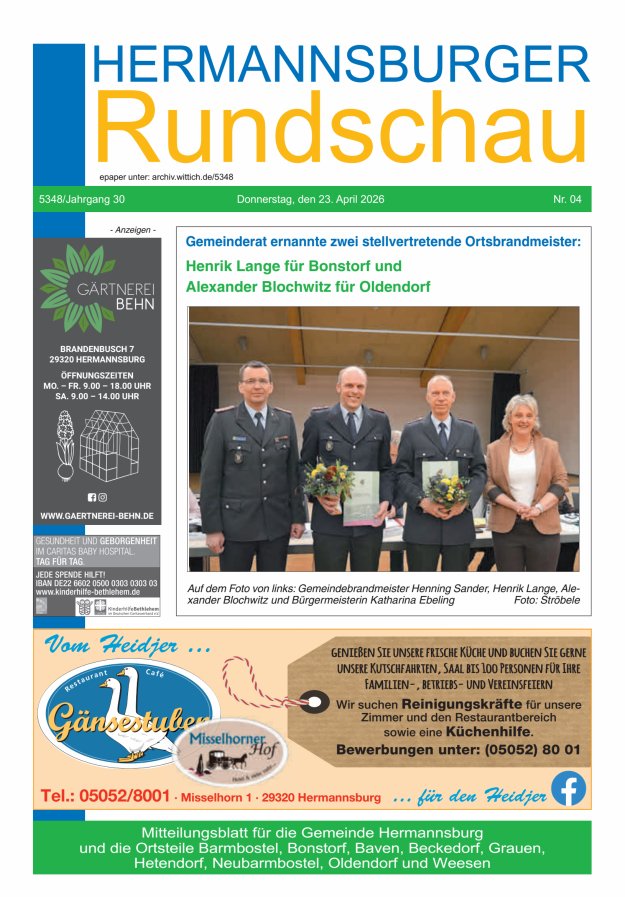 Hermannsburger Rundschau Titelblatt 04/2026