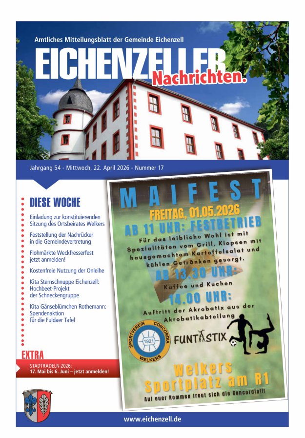 Amtliches Mitteilungsblatt der Gemeinde Eichenzell Titelblatt 17/2026