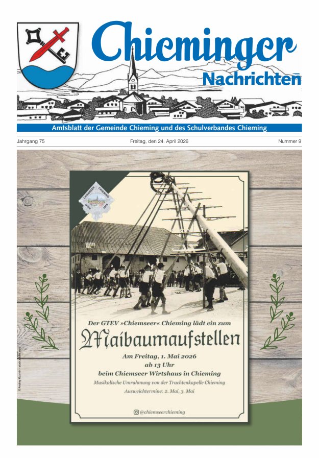 Chieminger Nachrichten Titelblatt 09/2026