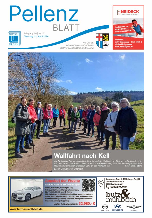 Pellenzblatt Titelblatt 17/2026