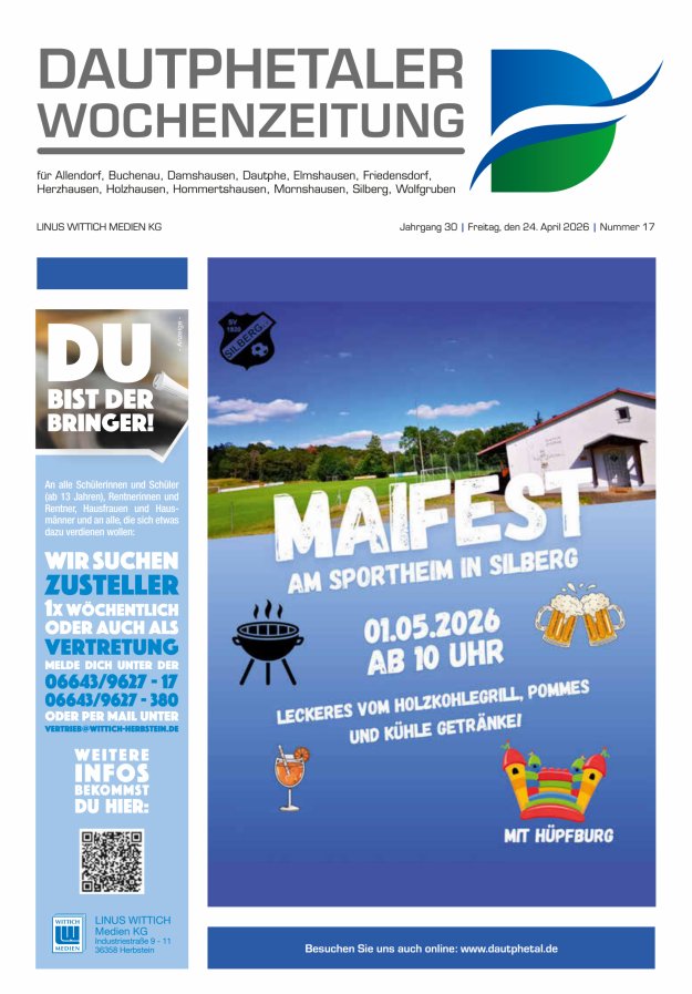 Dautphetaler Wochenzeitung Titelblatt 17/2026