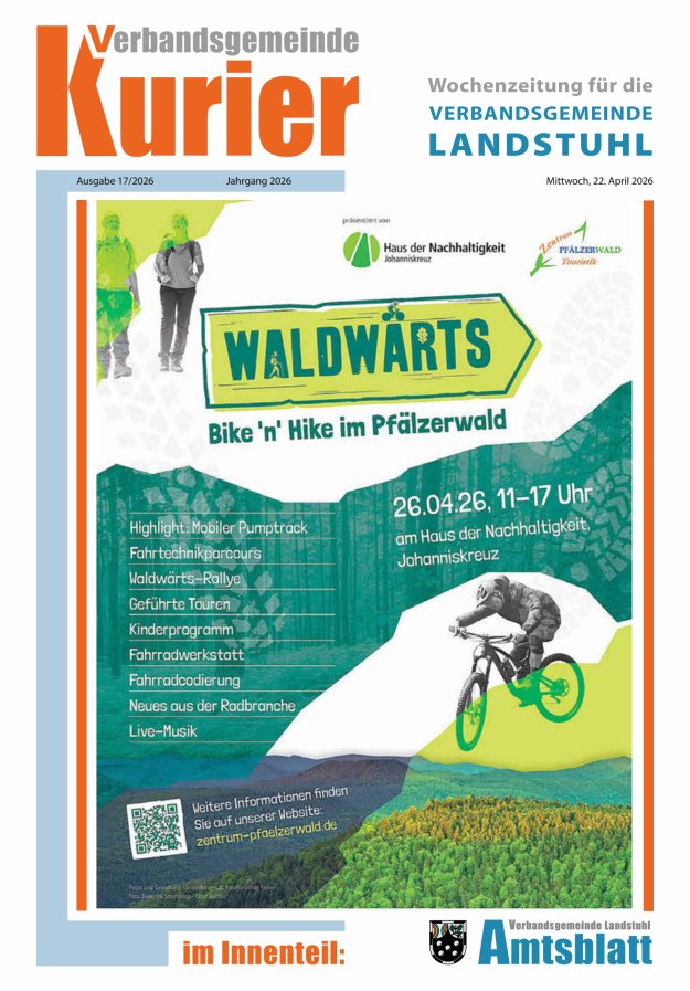 Verbandsgemeinde Kurier Landstuhl Titelblatt 17/2026