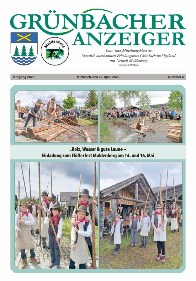 Grünbacher Anzeiger - Amts- und Mitteilungsblatt Titelblatt 04/2026