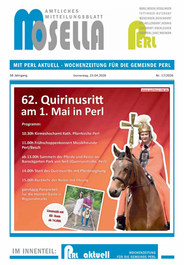 Mosella Perl Titelblatt 17/2026