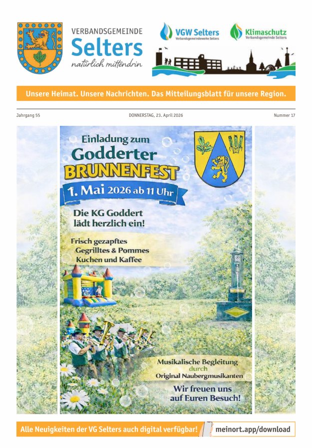 Unsere Verbandsgemeinde Selters Ww Titelblatt 17/2026