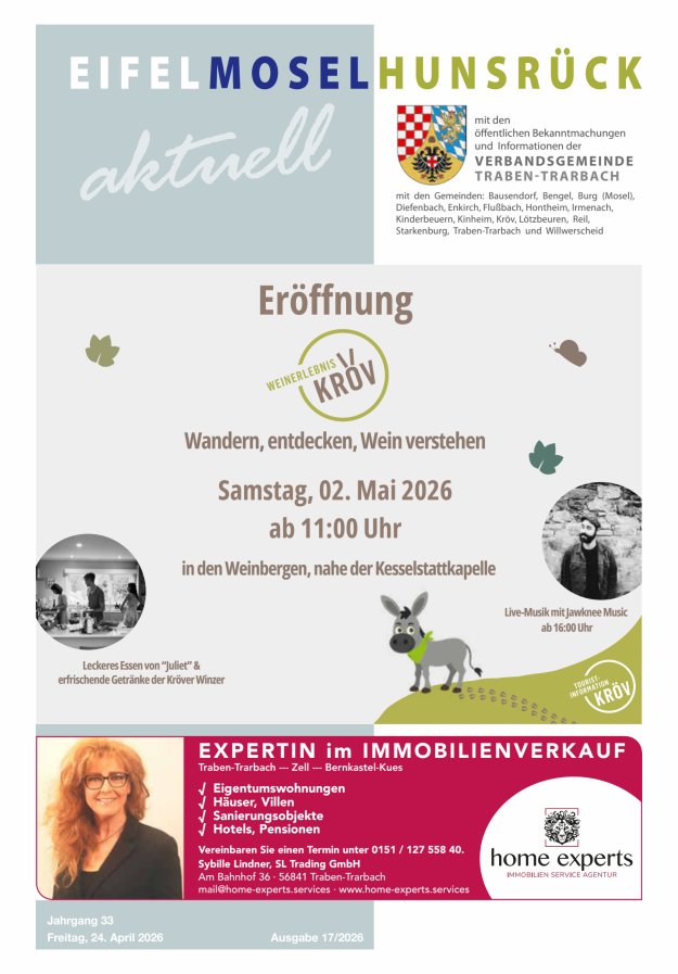 Eifel-Mosel-Hunsrück aktuell VG Traben-Trarbach Titelblatt 17/2026