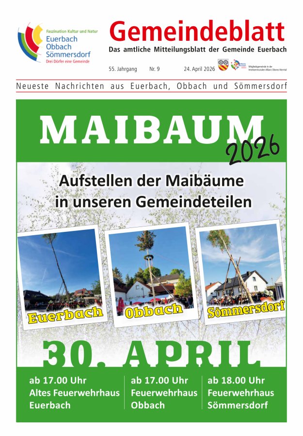 Gemeindeblatt der Gemeinde Euerbach Titelblatt 09/2026