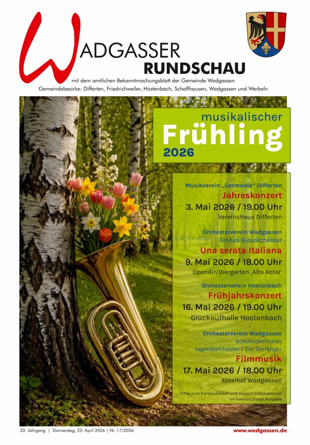 Wadgasser Rundschau Titelblatt 17/2026
