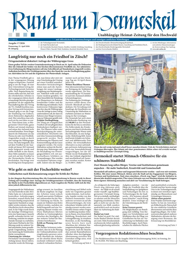 Rund um Hermeskeil Titelblatt 17/2026