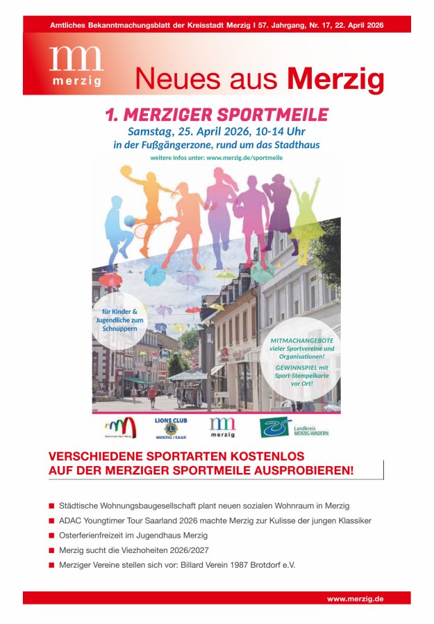 Neues aus Merzig Titelblatt 17/2026