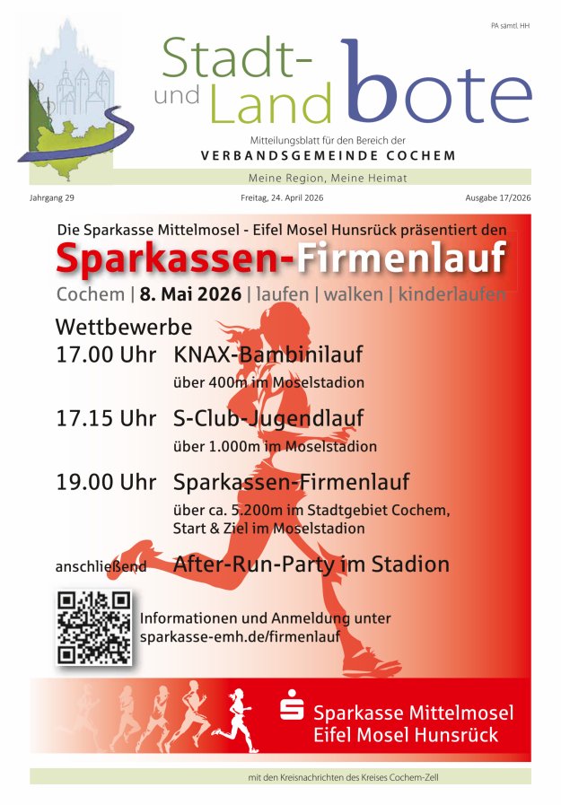 Stadt- und Landbote VG Cochem Titelblatt 17/2026
