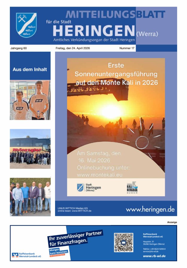 Mitteilungsblatt Heringen Titelblatt 17/2026