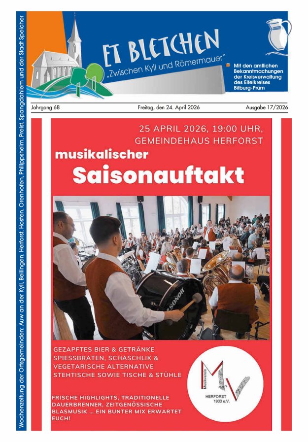 Et Bletchen VG Speicher Titelblatt 17/2026
