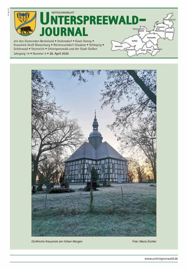 Unterspreewald-Journal Titelblatt 05/2026