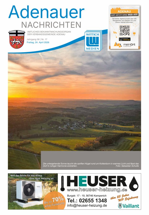 Adenauer Nachrichten Titelblatt 17/2026