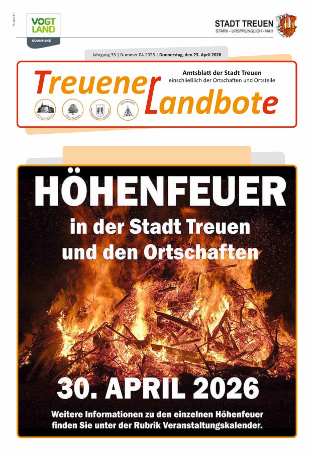Treuener Landbote Titelblatt 04/2026