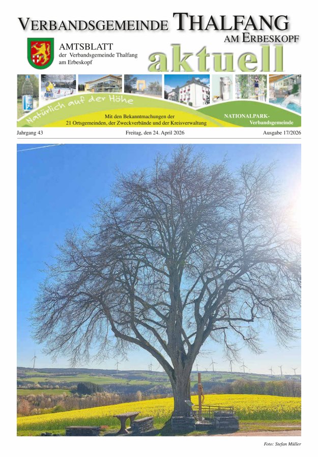 Thalfang aktuell - Amtsblatt VG Thalfang Titelblatt 17/2026