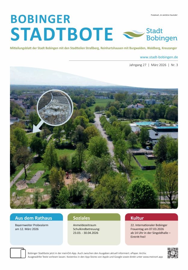 Bobinger Stadtbote Titelblatt 03/2026