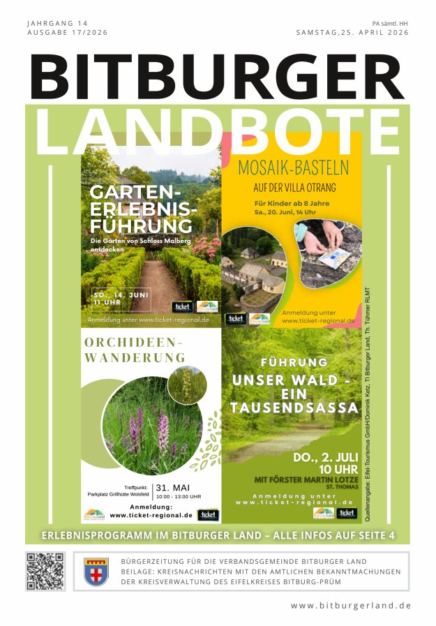 Bitburger Landbote Titelblatt 17/2026