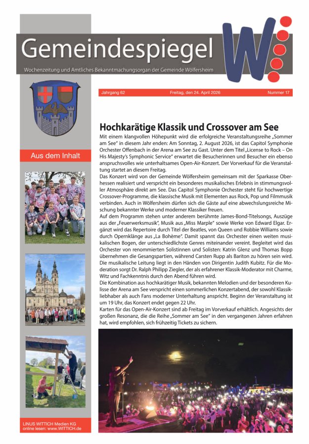 Der Gemeindespiegel Titelblatt 17/2026