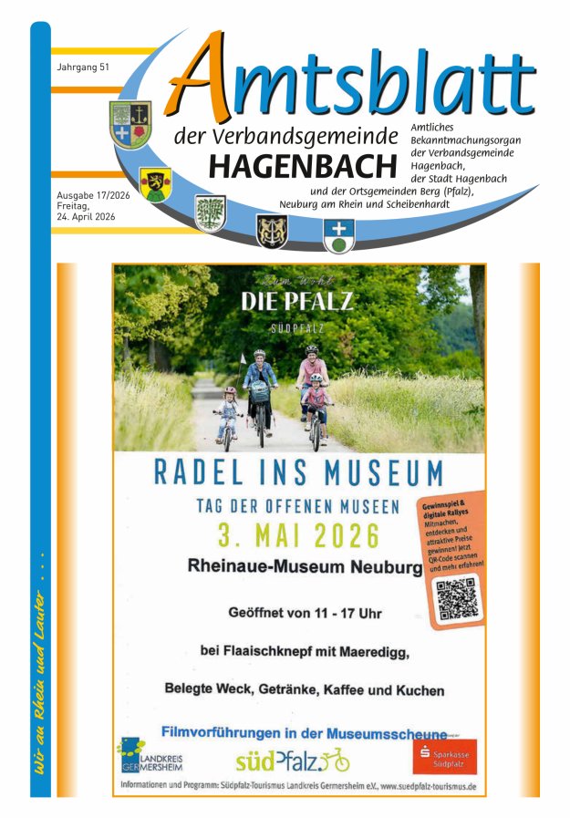 Amtsblatt der VG Hagenbach Titelblatt 17/2026
