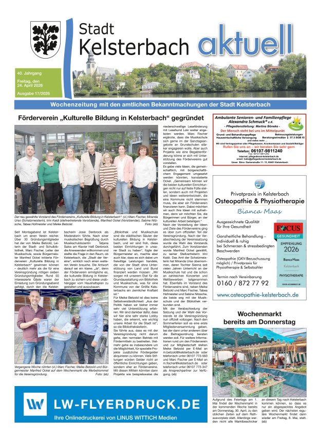 Kelsterbach aktuell Titelblatt 17/2026